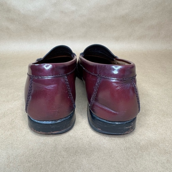 G.H. Bass & Co Weejuns Wayfarer Penny Loafers Women 8.5M Burgundy Leather Soles - Picture 2 of 8